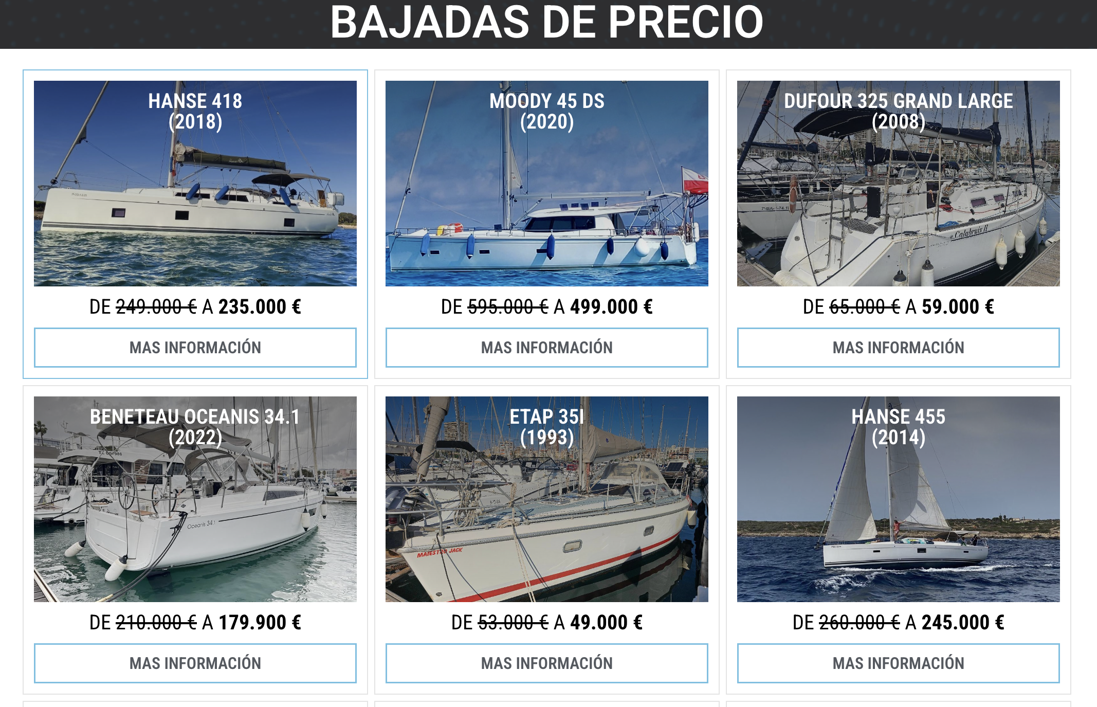 Bajadas de precio